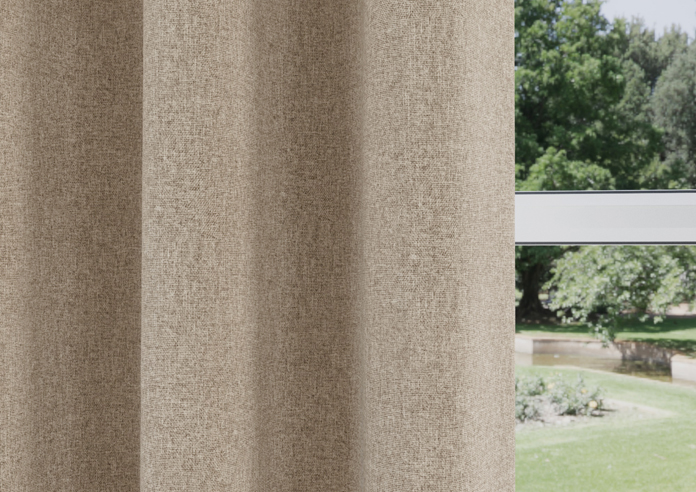 Dallas (Blackout) Pencil Pleat, Natural - Ready Made Curtains - Image 5